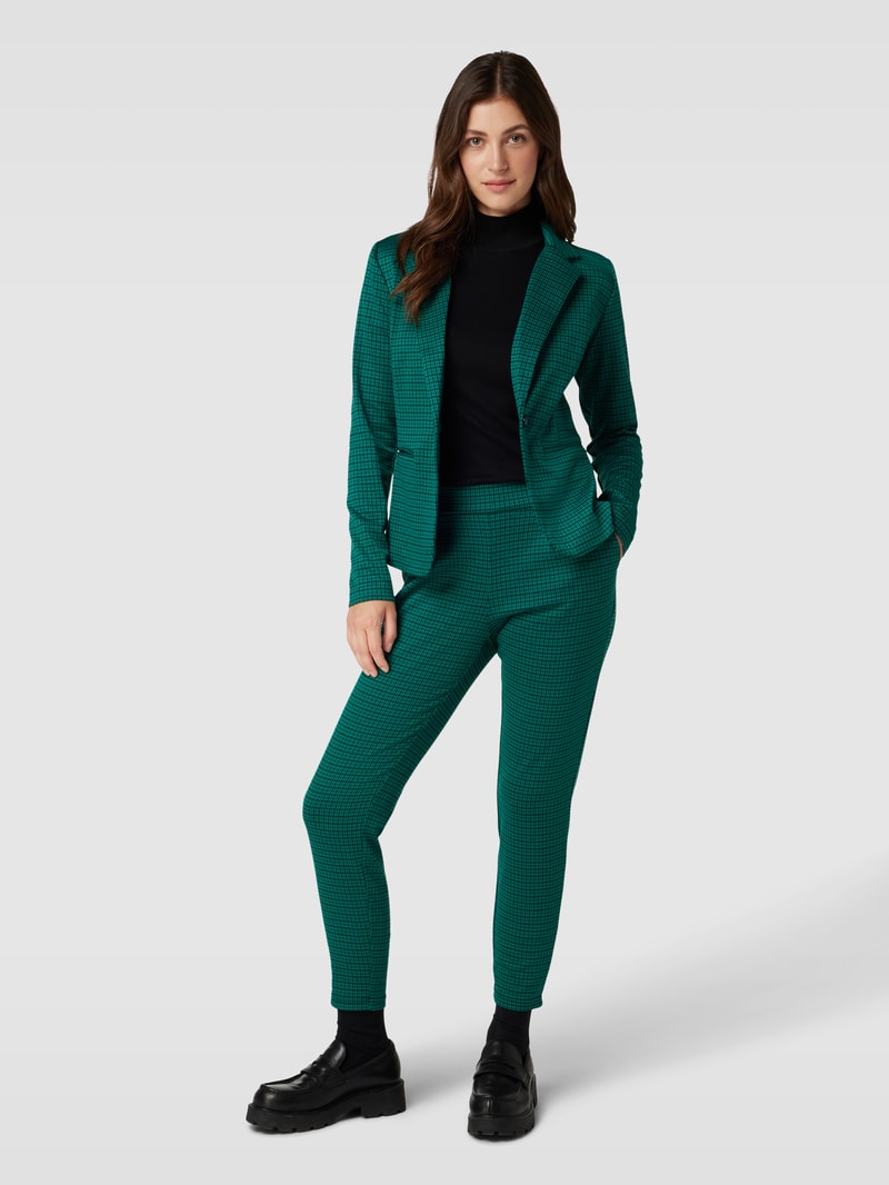 Blazer mit Karomuster Modell 'Kate' in grün