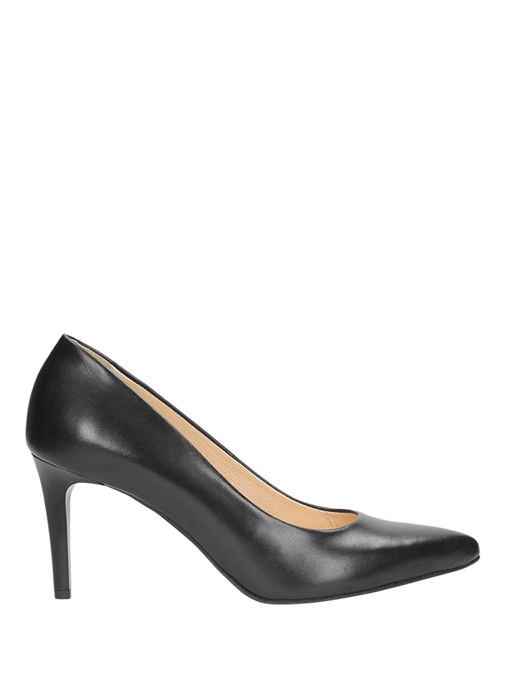 Wojas Leder-Pumps in Schwarz günstig kaufen