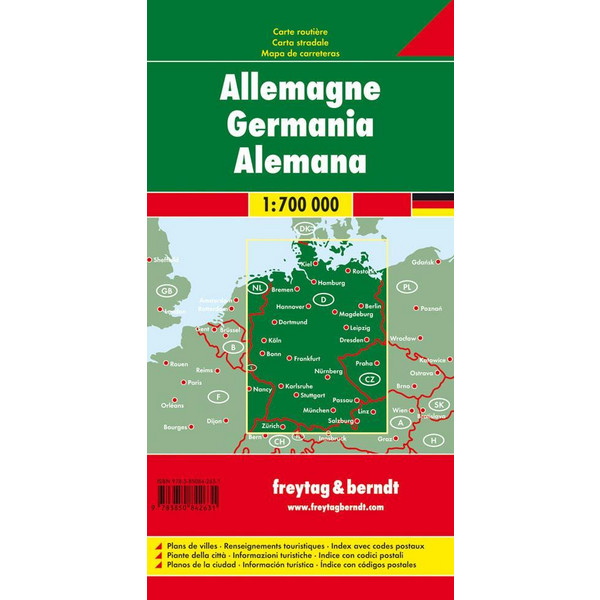 Deutschland, Autokarte 1:700.000 - Straßenkarte