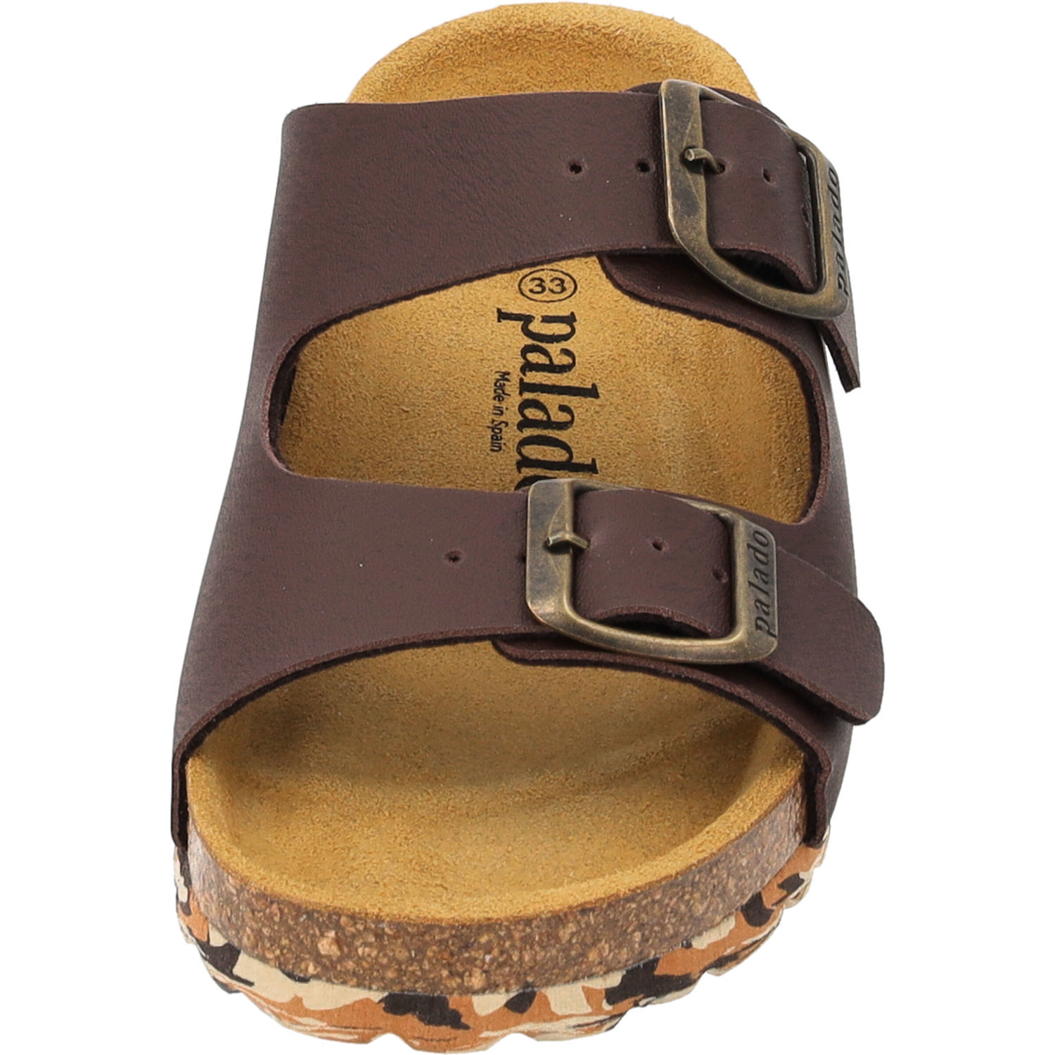 Palado Kids Korfu B Basic, Pantoletten, Kinder, Dunkelbraun/Camou