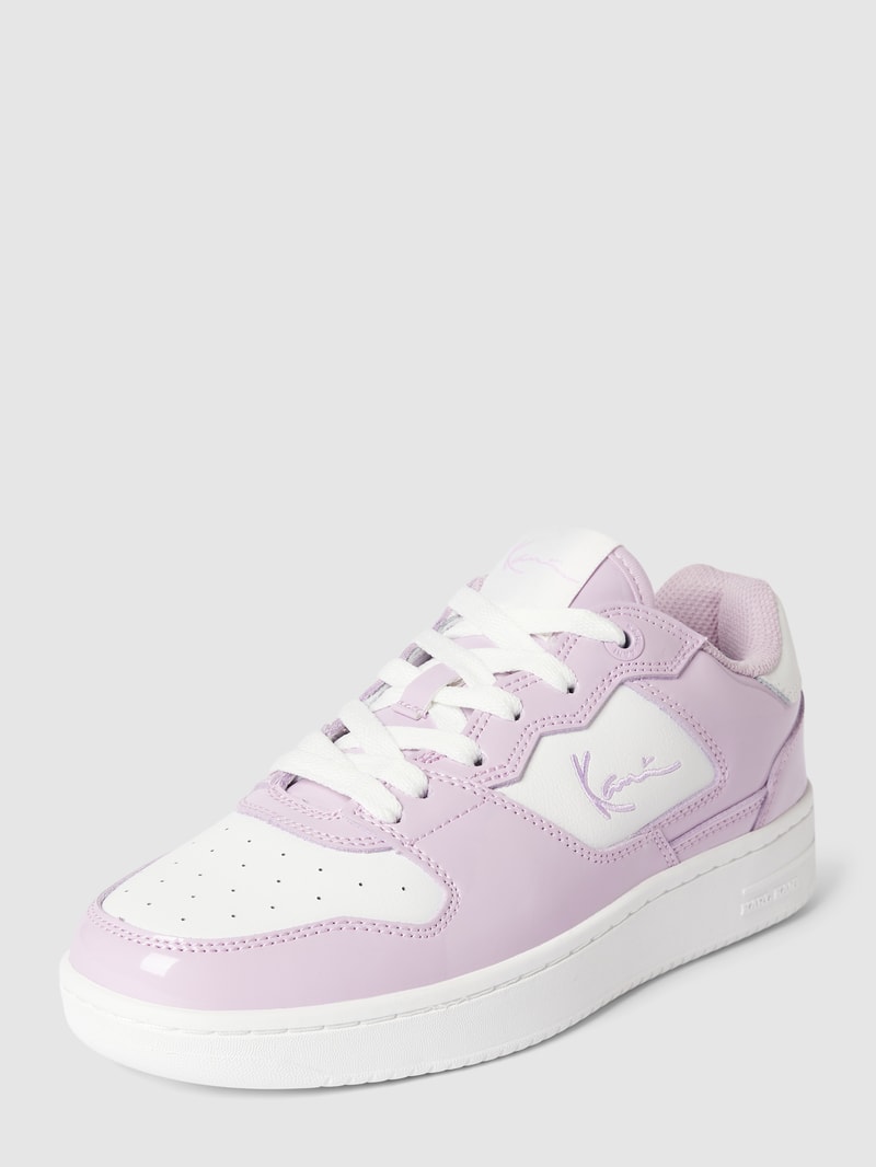 Sneaker mit Kontrastbesatz in weiss