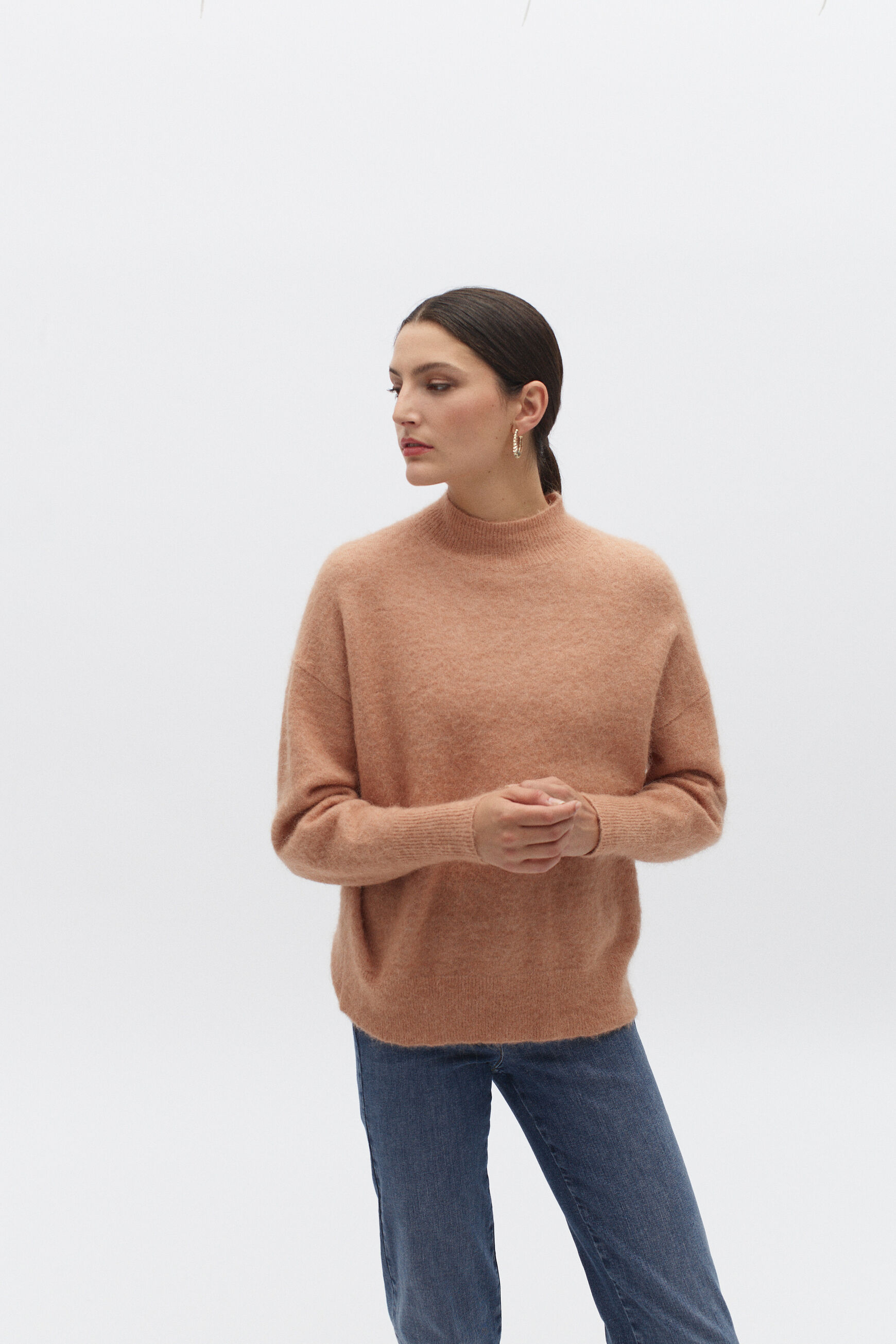pull tamila camel femme