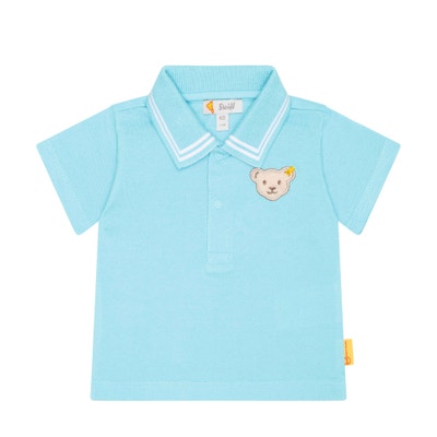 Poloshirt kurzarm, hellblau für Jungs