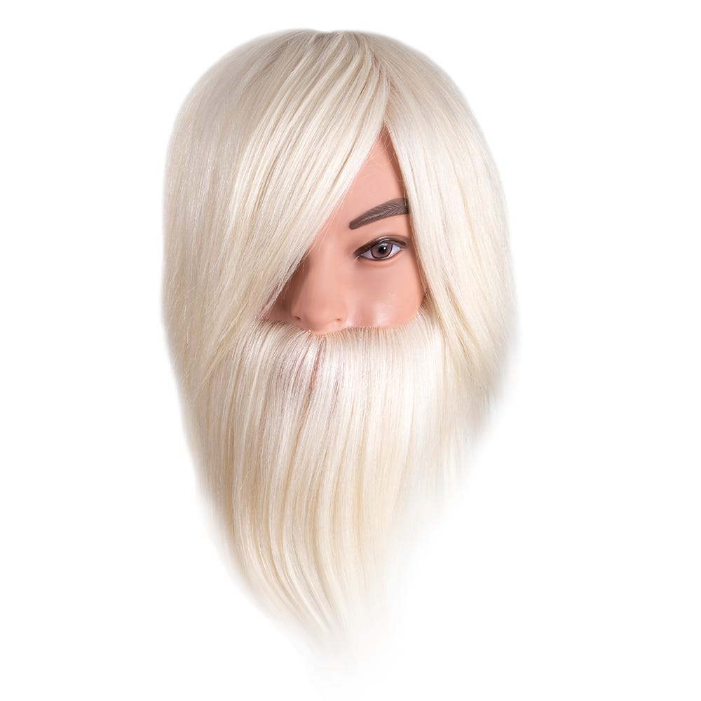 Efalock Übungskopf Ben Bart Miss Goat Haar weiss 25cm