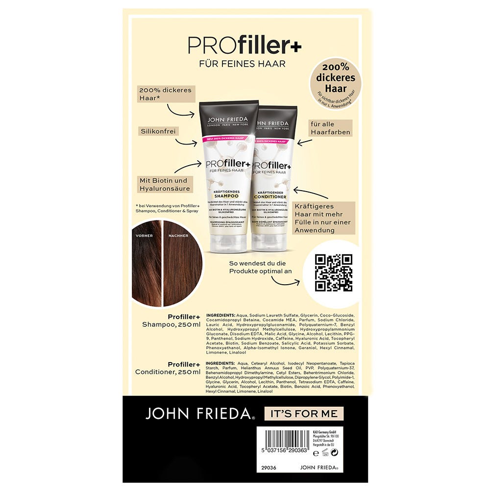 John Frieda Profiller+ Shampoo & Profiller+ Conditioner Vorteils-Set