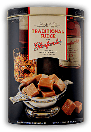 Gardiners Fudge mit Glenfarclas Whisky in Dose 250g Gardiners Fudge mit Glenfarclas Whisky in Dose 250g  250	 Gramm