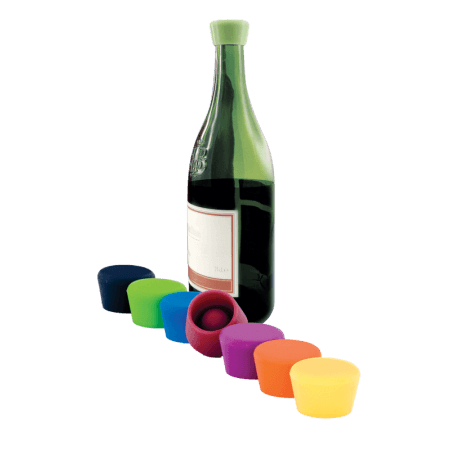 2 BOUCHONS A VIN COULEUR - SILICONE WINE STOPPER - 109-503-00 - PULLTEX