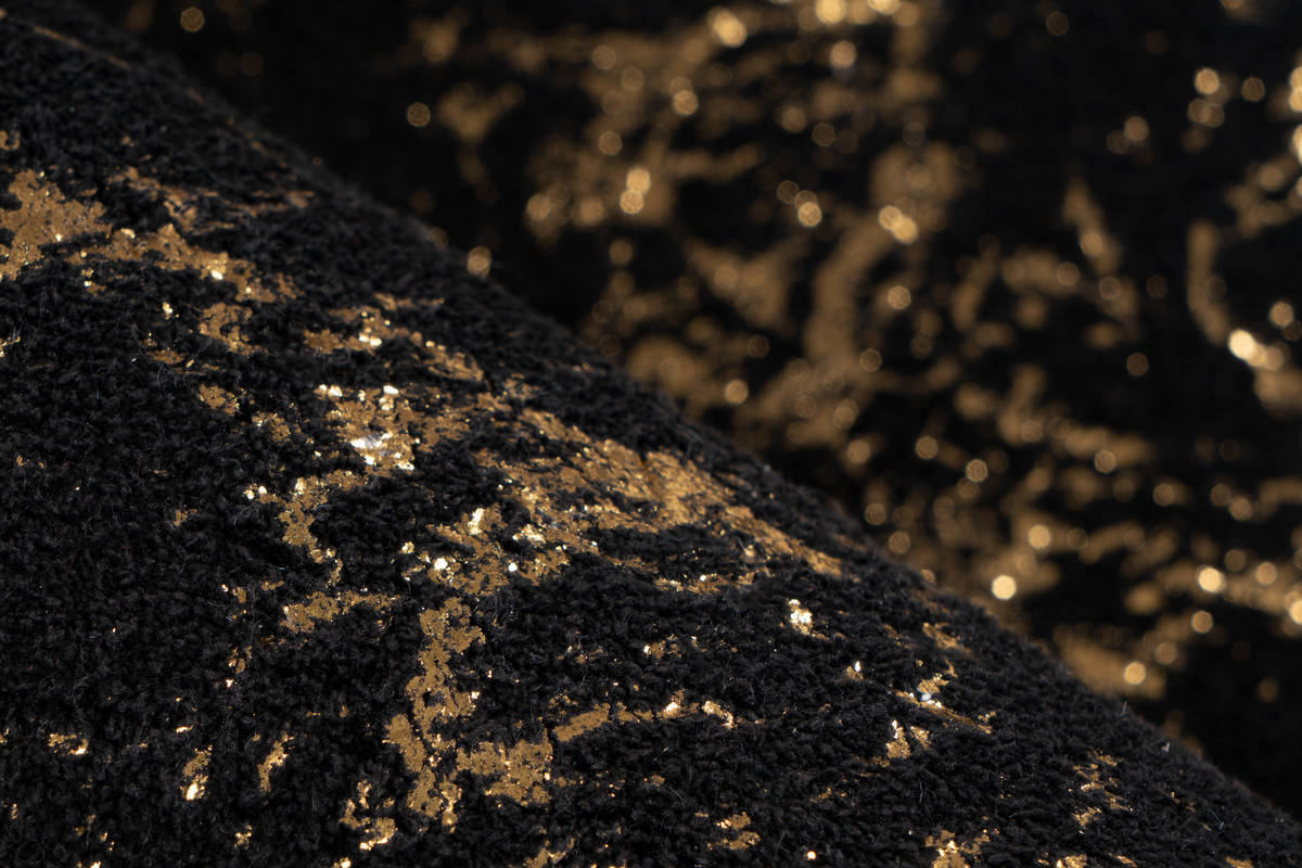 me gusta Teppich Schwarz / Gold 120cm x 170cm