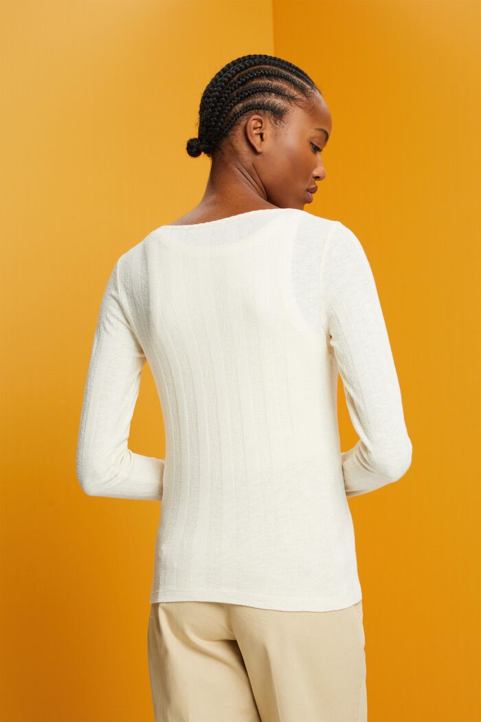 Geripptes Longsleeve mit Struktur