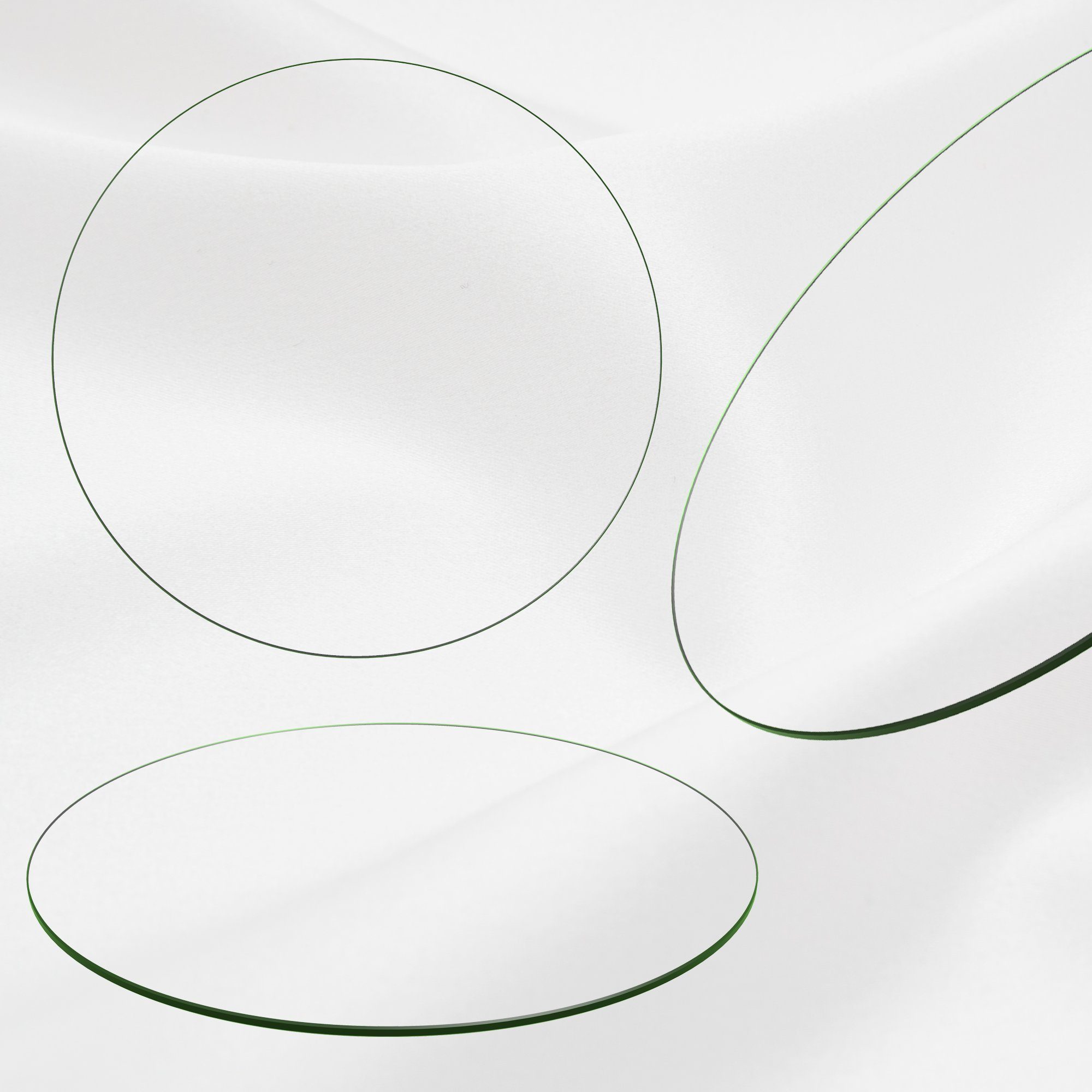 Mucola Glastisch Kaminglas Tischplatte Bodenplatte Rund Funkenschutz Sicherheitsglas (Stück), ESG Sicherheitsglas