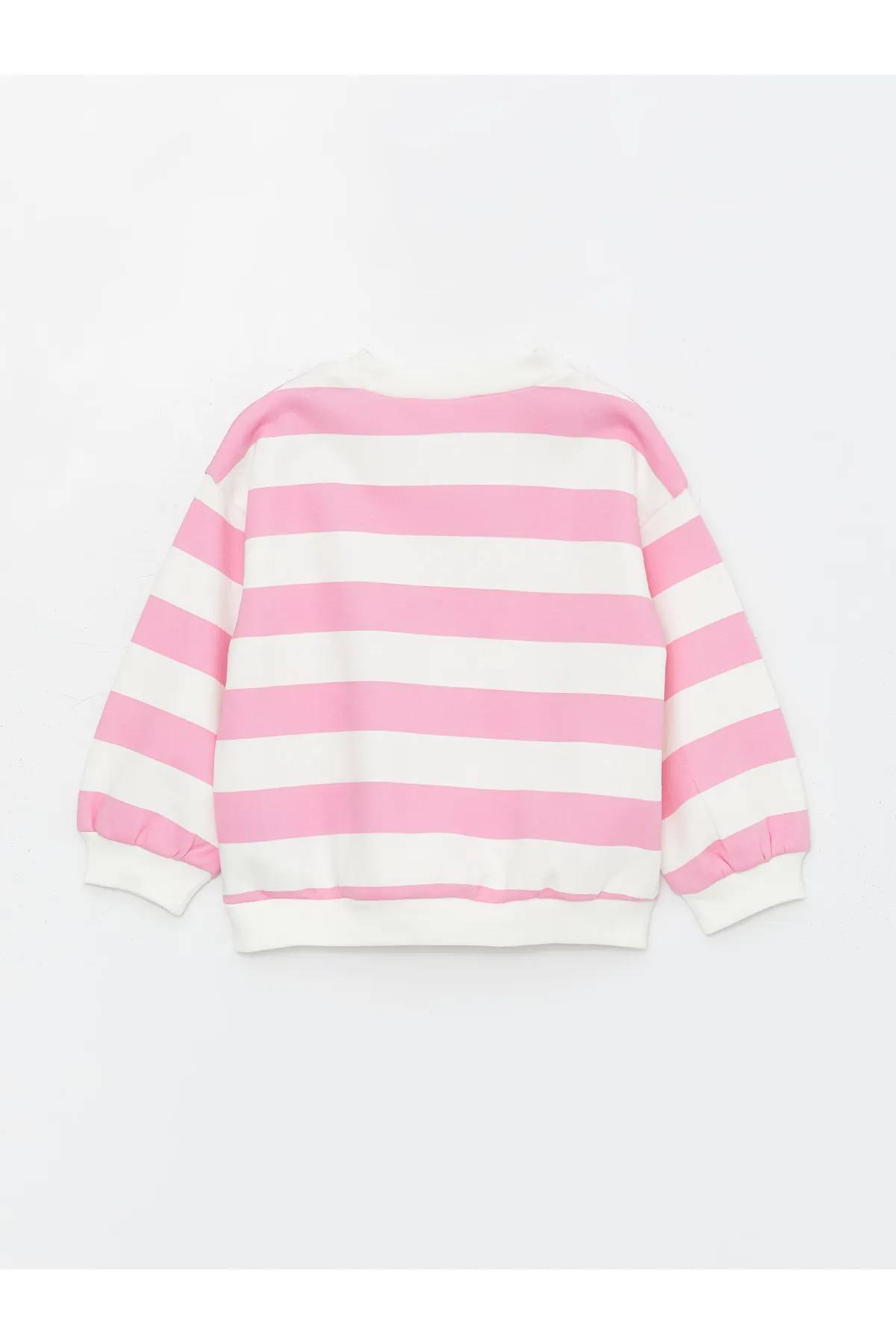 LC Waikiki  Gestreiftes Baby-Mädchen-Sweatshirt mit Rundhalsausschnitt
