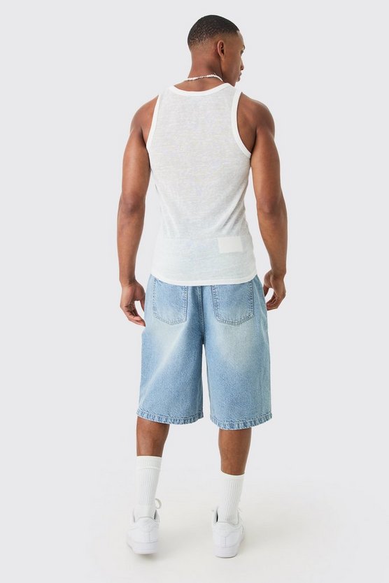 Transparentes Muscle-Fit Tanktop