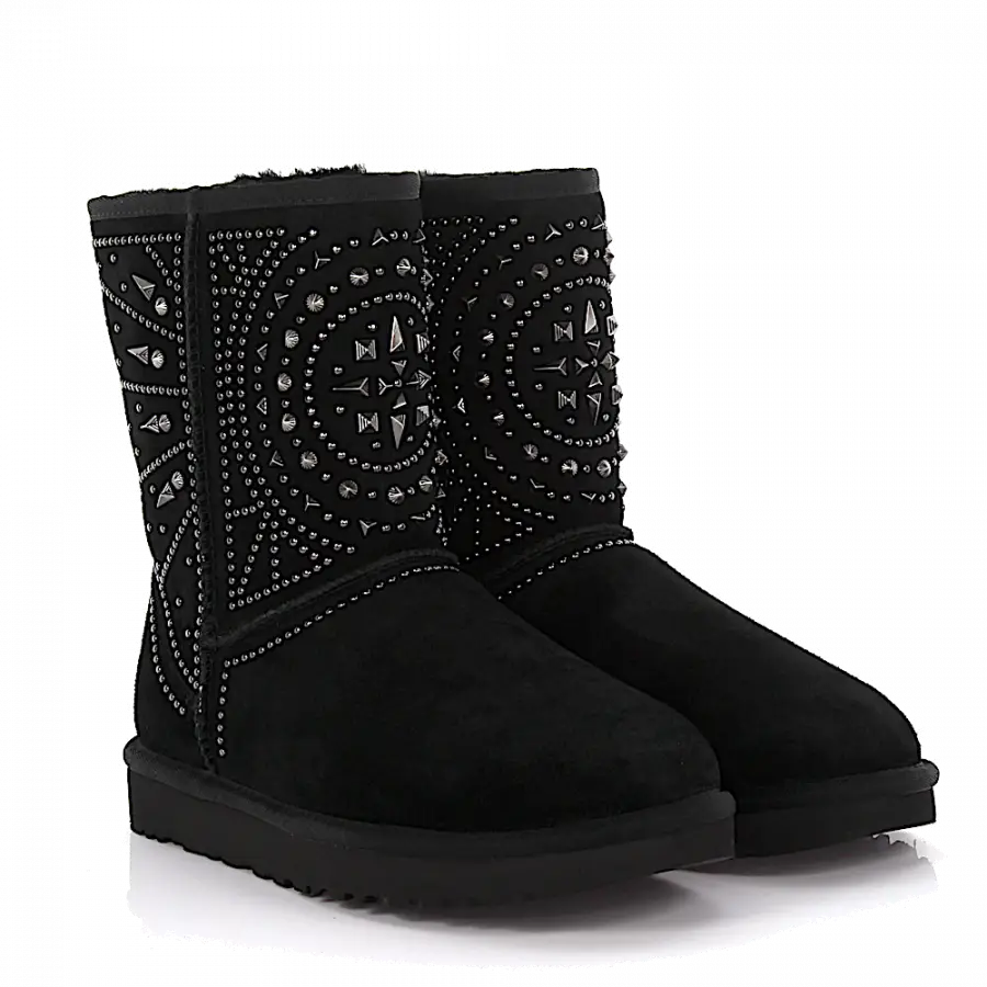 UGG - Snowboots Lammleder Nieten schwarz - schwarz