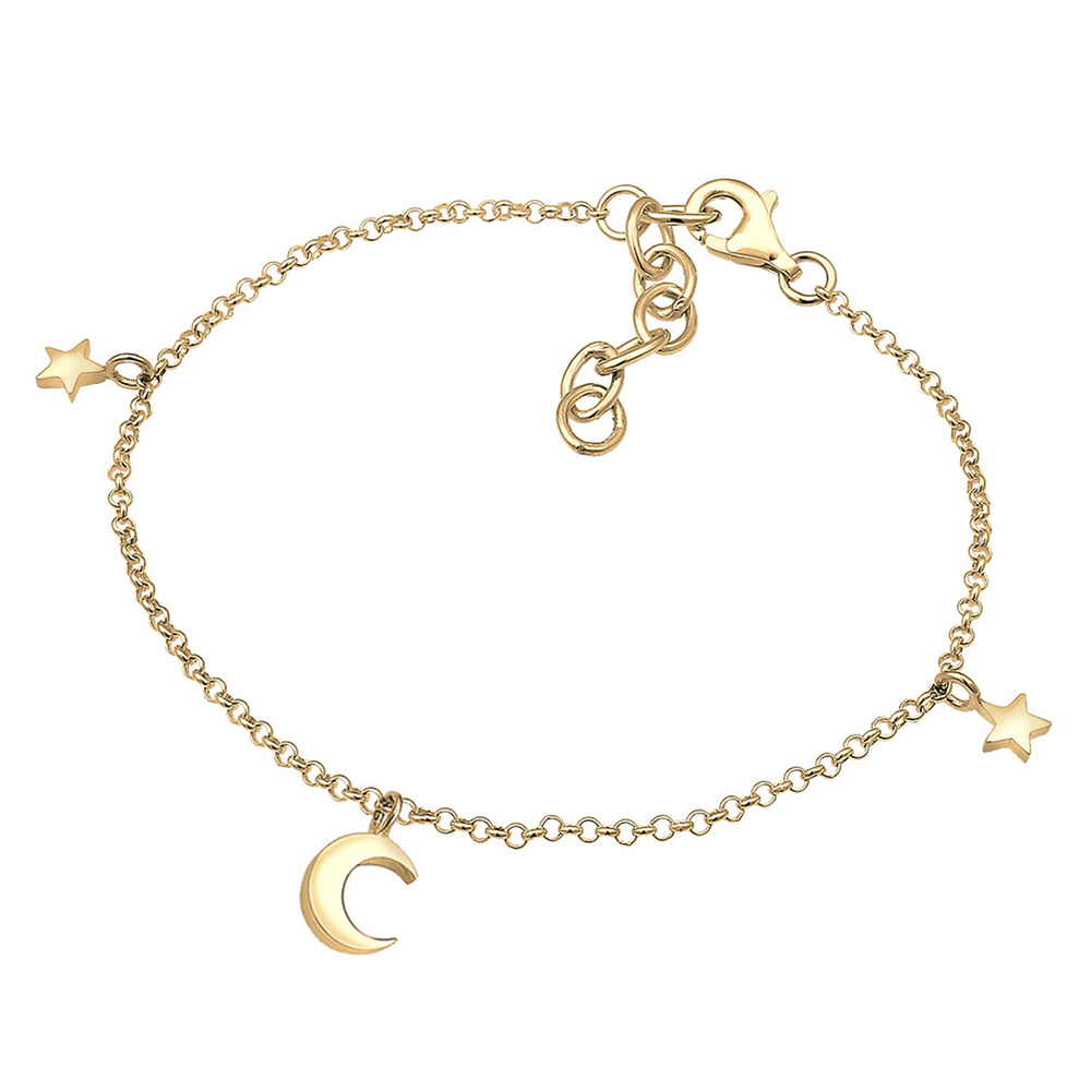 Elli Elli Bracelet Halbmond Sterne Astro 925 Sterling Silber Bracelet