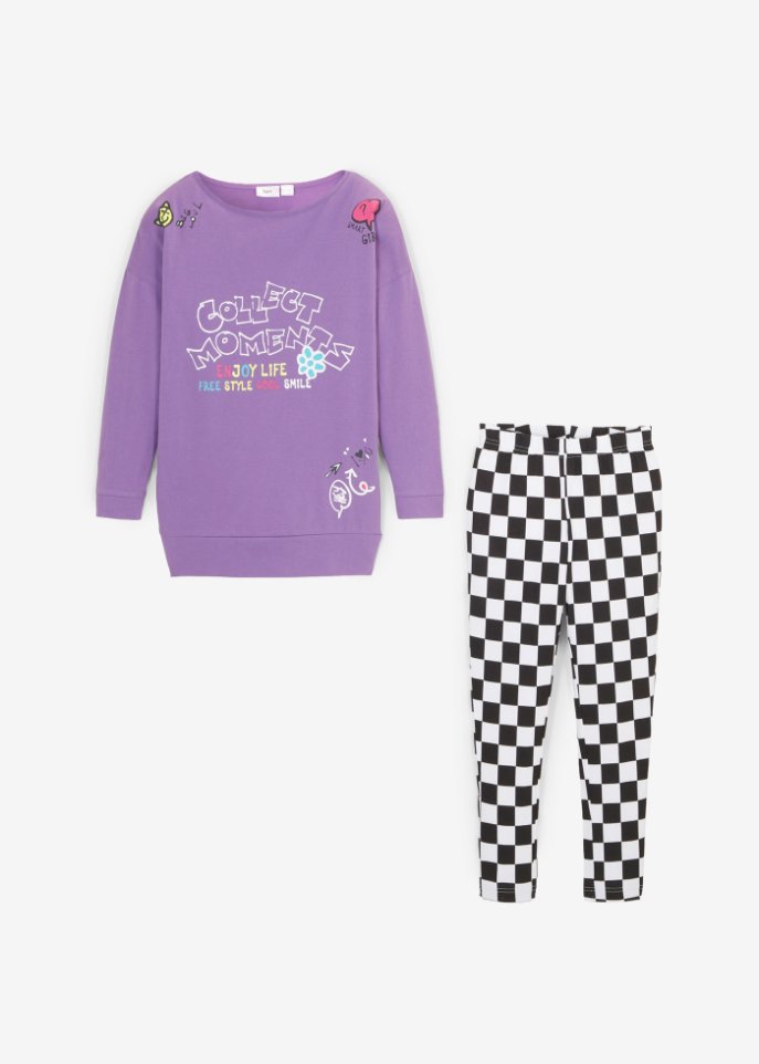 Mädchen Longshirt + Leggings (2-tlg. Set)