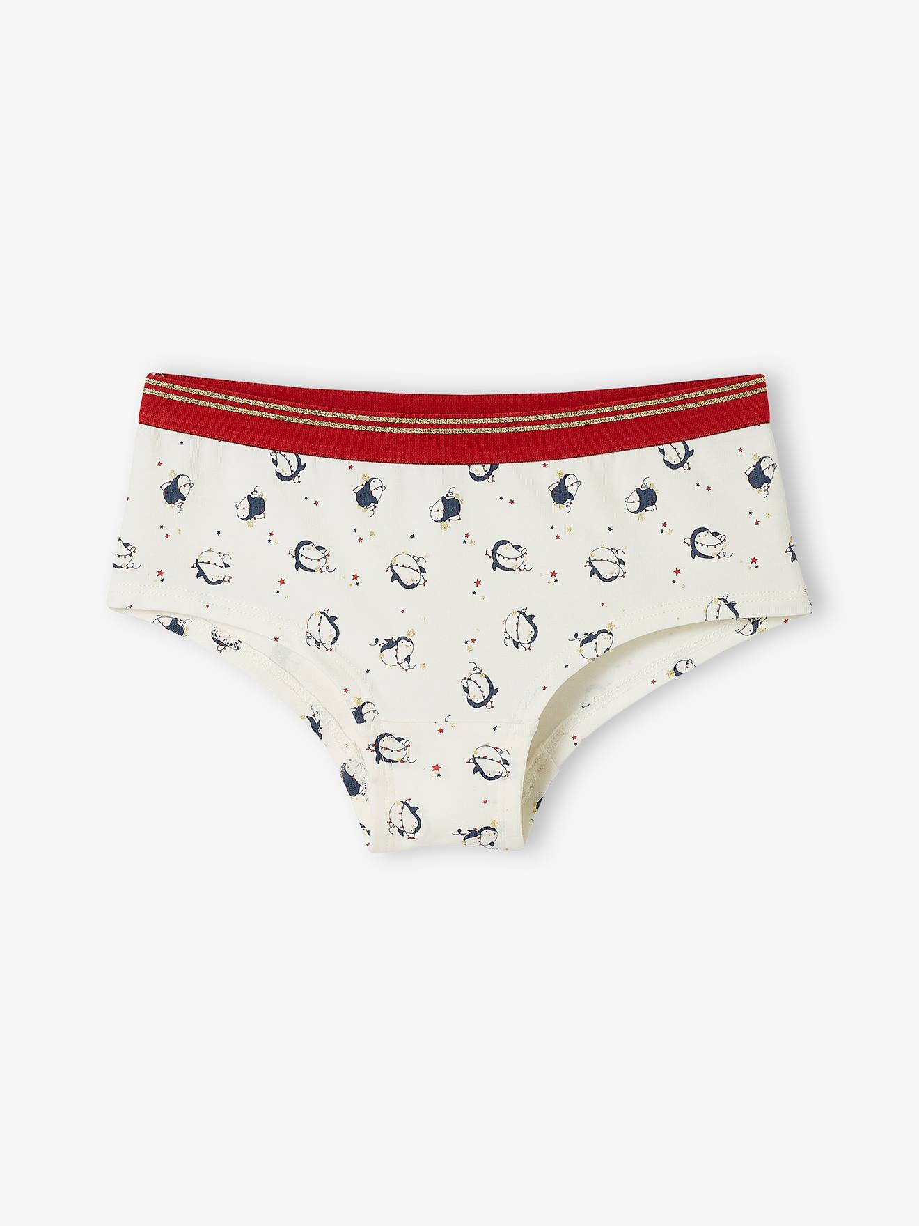 Lot de 3 shorties Noël fille rouge