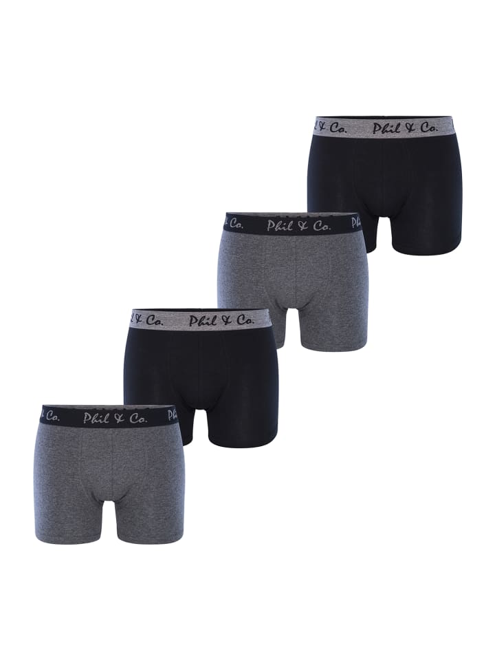 Phil & Co. Berlin  Retro Pants Jersey in schwarz-anthrazit günstig kaufen