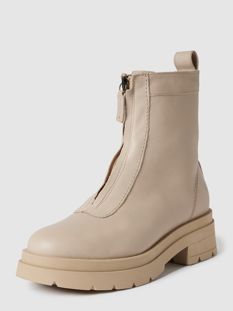 Boots mit Reißverschluss in stein