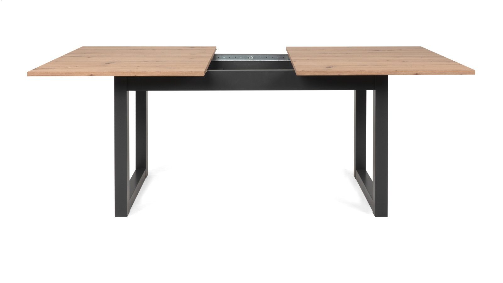 Finori Esstisch Denver (Küchentisch in Artisan Eiche und Anthrazit, ausziehbar 160 - 200 cm), Industrial Design, für bis zu 8 Personen