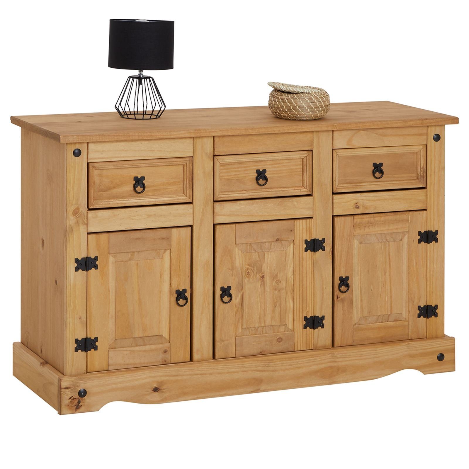 CARO-Möbel Sideboard SALSA, Sideboard Kommode Mexico Stil Anrichte Highboard Mexiko Möbel Kiefer m