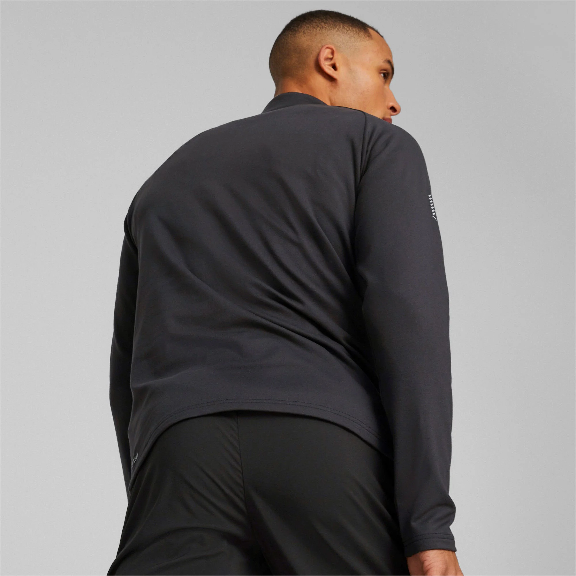 Run Cloudspun Knit Half-Zip Longsleeve Herren - Schwarz