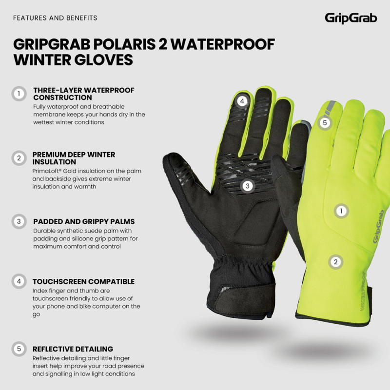 GripGrab Polaris 2 Waterproof - Winterhandschuhe kaufen | Bike-Discount