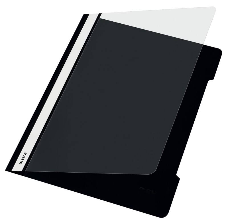 Leitz Standard Plastik-Schnellhefter 4191 DIN A4 PVC 60 Blatt Schwarz