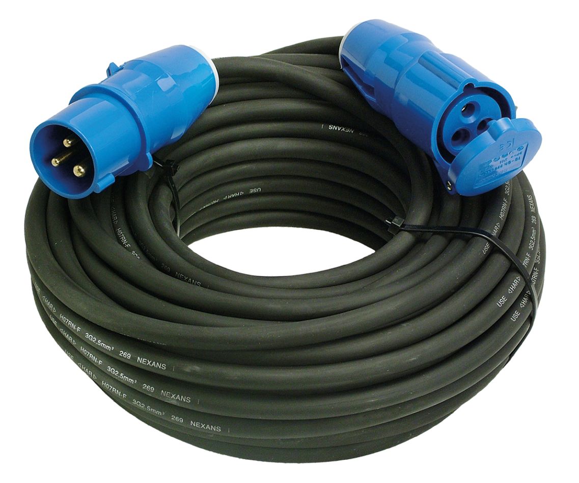 Schwabe 60479 Kamping CEE podaljševalni kabel Neopren 230V/16A H07RN-F 3G2.5 IP44 Črna 25m