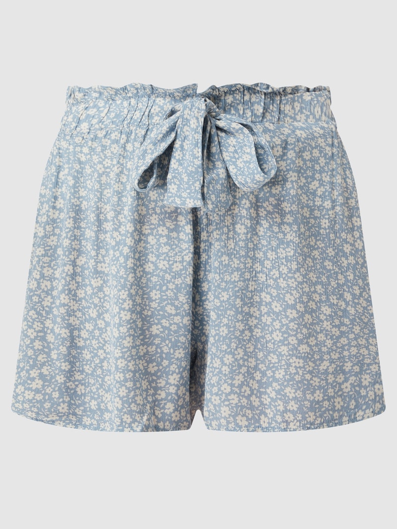Shorts aus Viskose Modell 'Romina' in hellblau