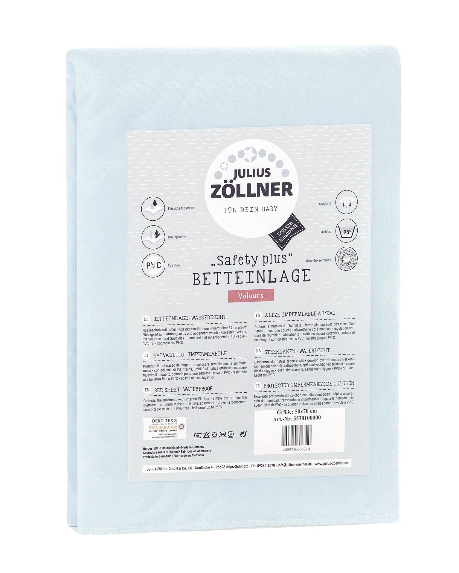 Julius Zöllner Inkontinenz-Sitzauflage Julius Zöllner Baby wasserdichte Betteinlage Safet