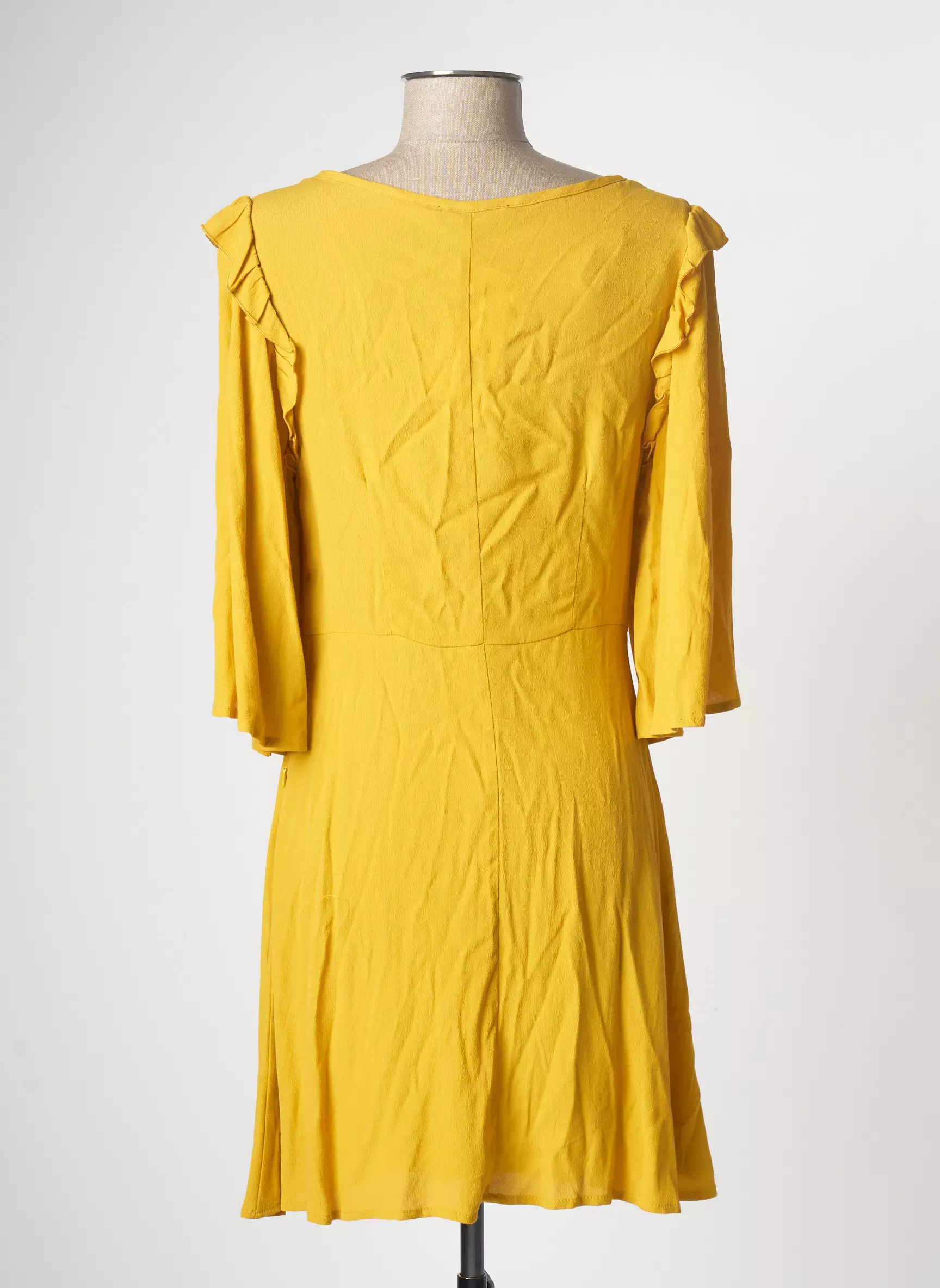 Mango Robes Courtes Femme couleur jaune