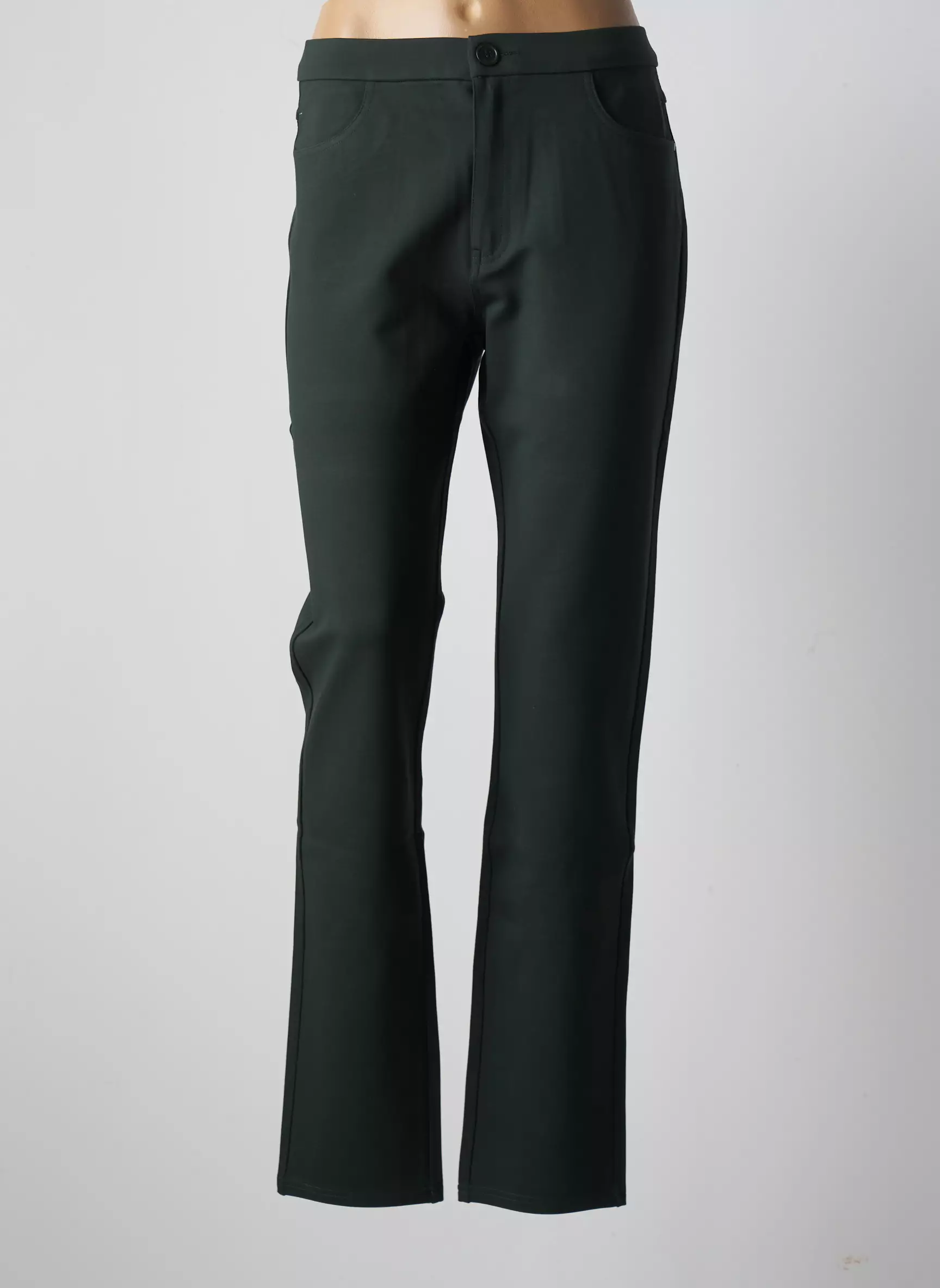 Youline Pantalons Droits Femme couleur vert