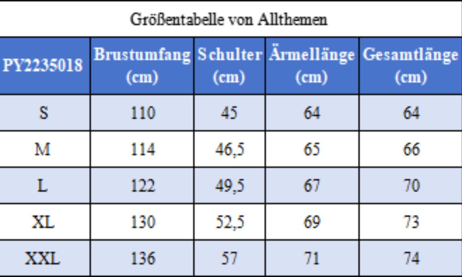 Allthemen Lederjacke PY2235018 Lederjacke mit Stehkragen
