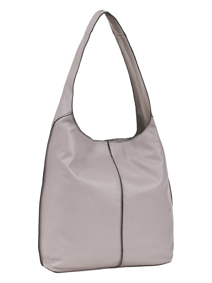 FREDs BRUDER Leder-Schultertasche in Grau - (B)40 x (H)33 x (T)10 cm günstig kaufen onesize