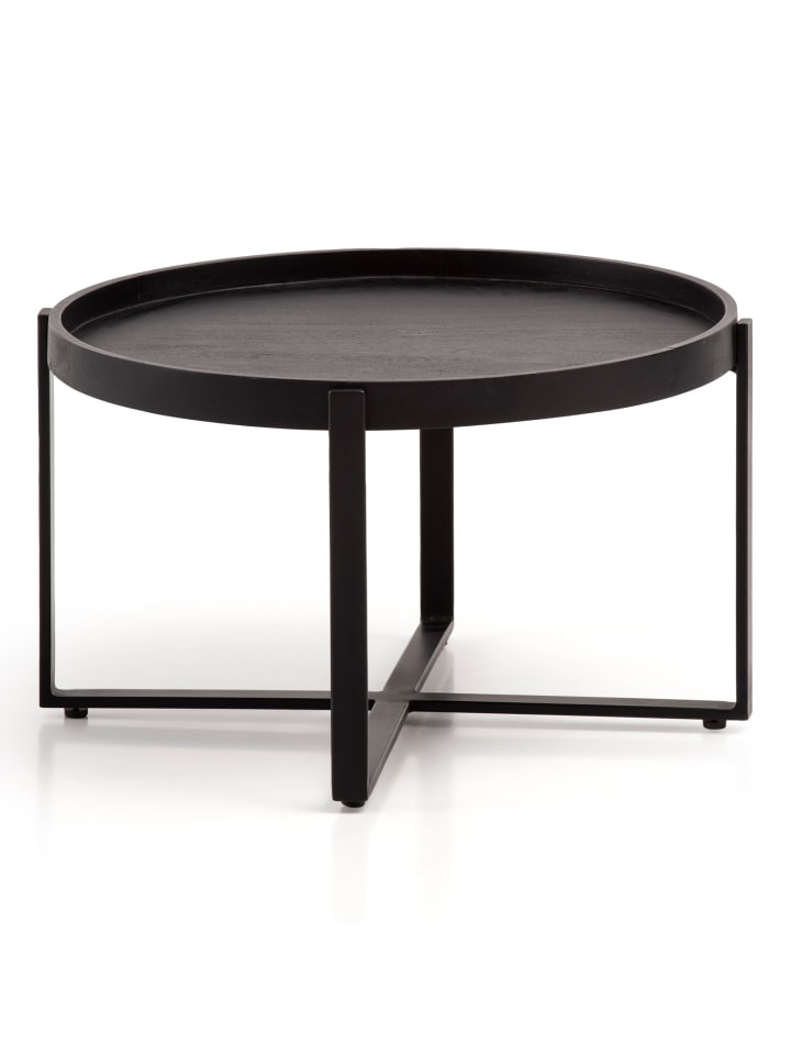 KADIMA DESIGN Couchtisch 60x60x35 cm Mango Massivholz / Metall Sofatisch günstig kaufen onesize