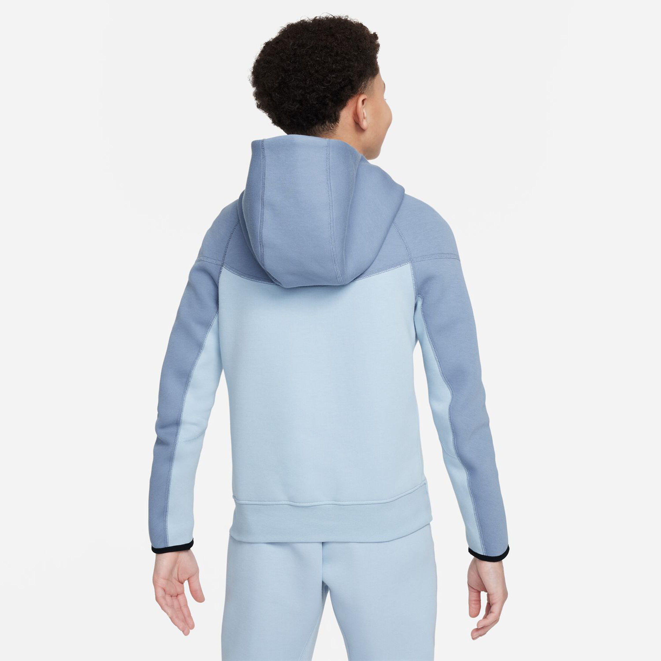Tech Fleece Full-Zip Sweatjacke Jungen - Hellblau, Grau