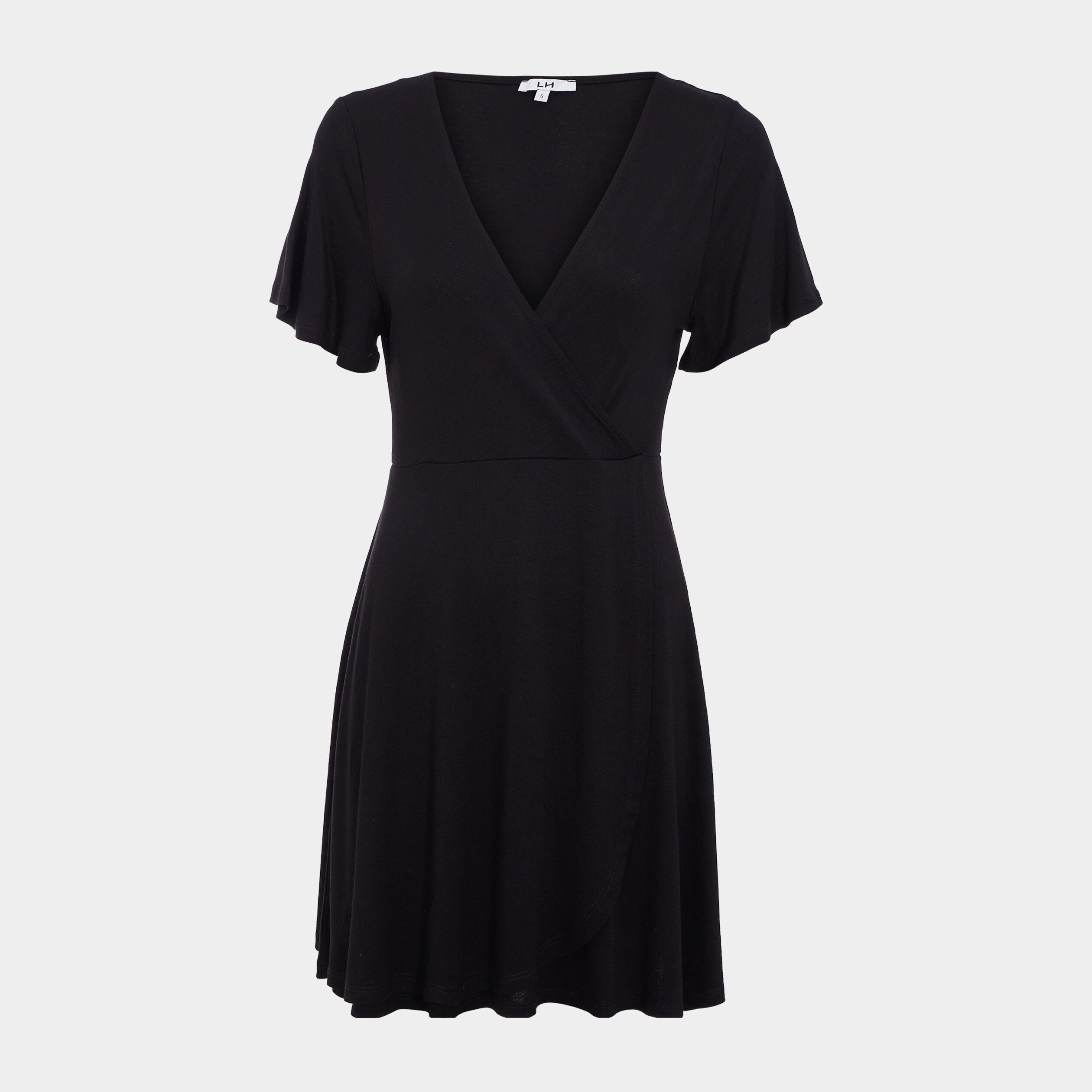 Robe patineuse manches courtes noir femme | La Halle