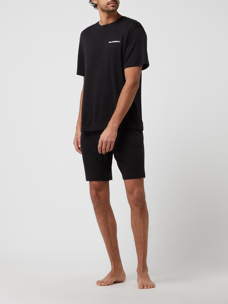 Sweatshirt mit Stretch-Anteil in schwarz