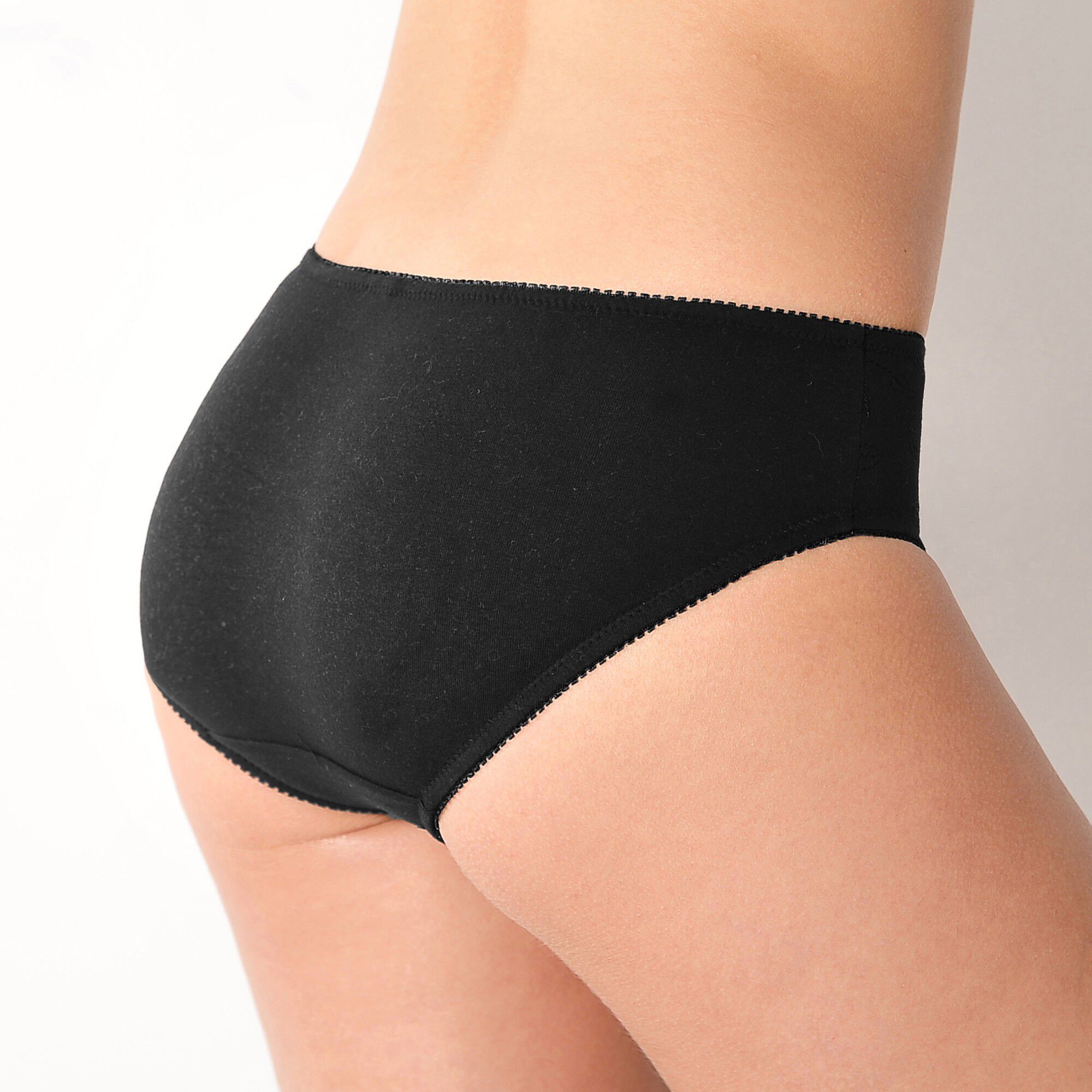 Culotte brodée forme midi coton uni Olbia