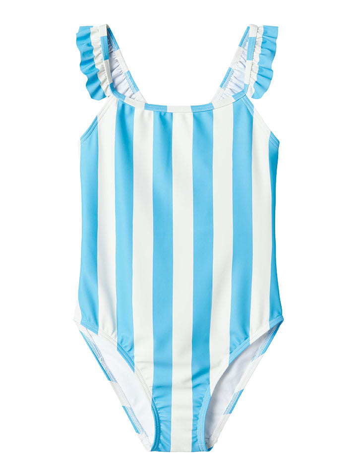 name it Badeanzug in Hellblau/ Weiß günstig kaufen