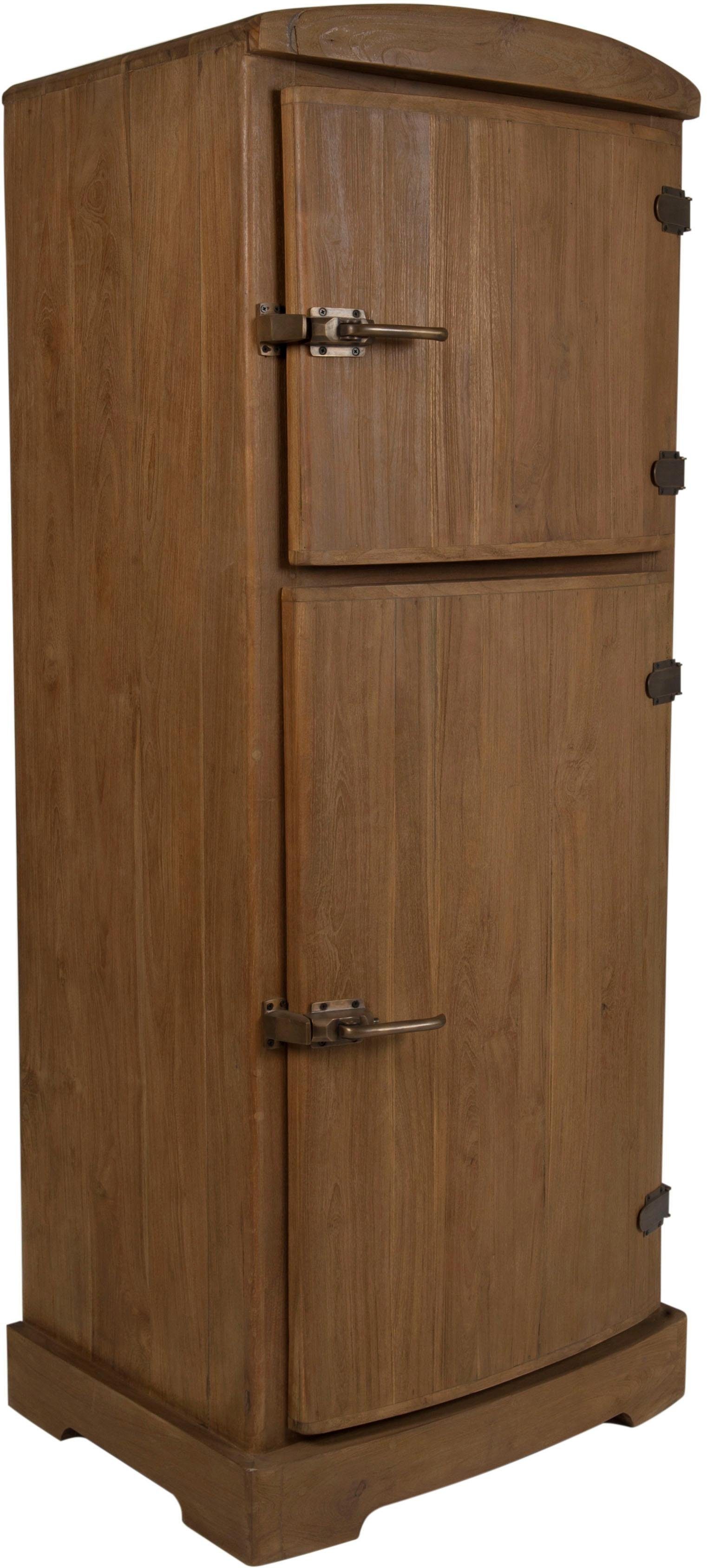 SIT Barschrank Seadrift recyceltes Teak-Altholz in Kühlschrankoptik, Breite 154 cm, Vintage