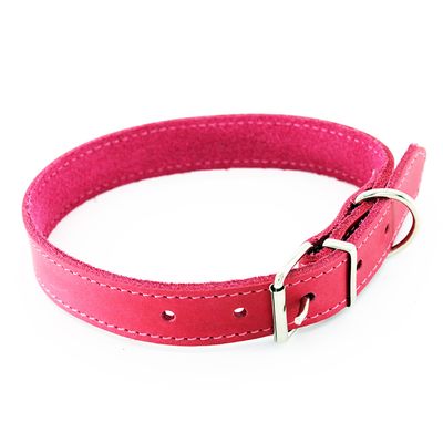 Heim Halsband mit Ziernaht, pink