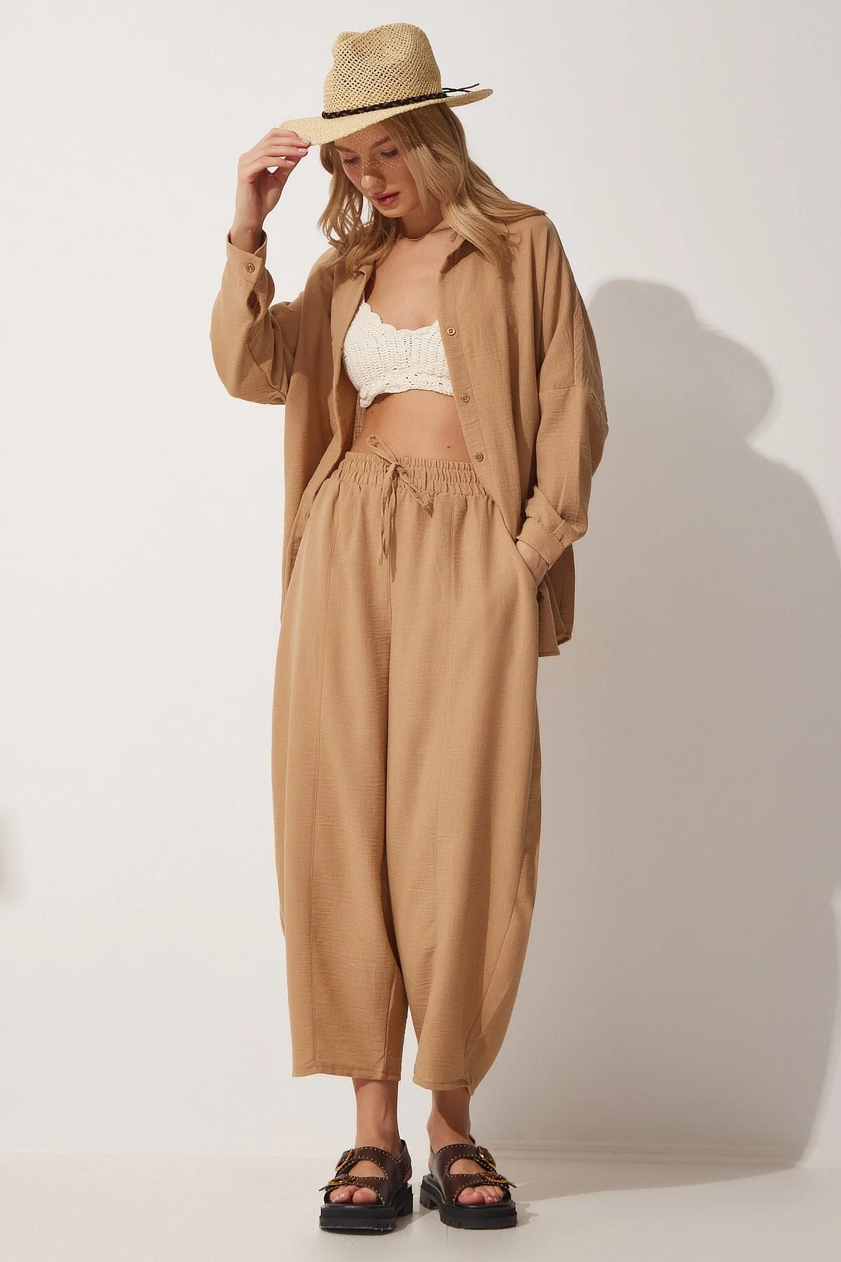 Happiness İstanbul  Zweiteiler - Beige - Regular Fit