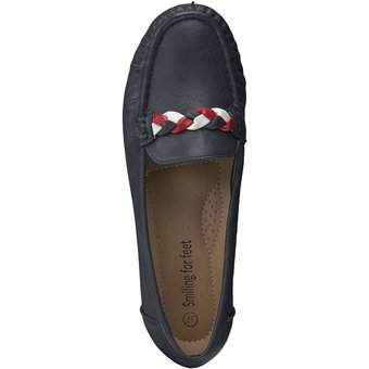 smiling for feet Mokassin in blau