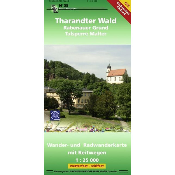 Tharandter Wald, Rabenauer Grund, Talsperre Malter - Wanderkarte