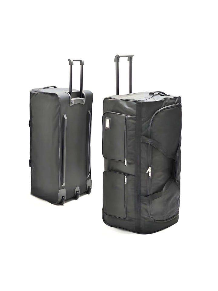 Cheffinger Gepäcktasche 3 Rollen Handgepäck Reisetasche Reisegepäck in Schwarz günstig kaufen