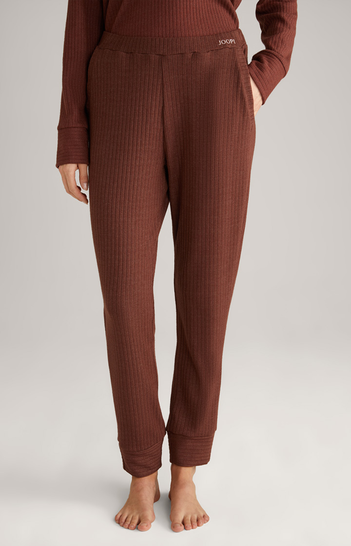 Loungewear Ripp-Joggpants in Coffee