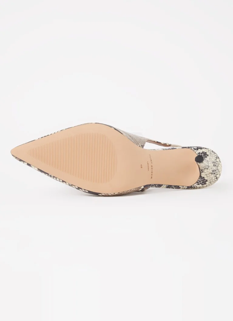 Kurt Geiger Belgravia nahkainen slingback-laukku käärmeennahkakuviolla