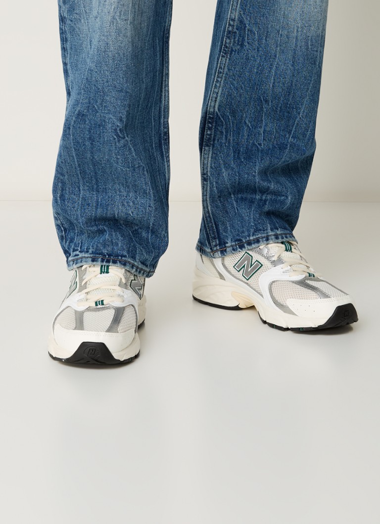 Teniși New Balance 530 din plasă cu detalii din piele.