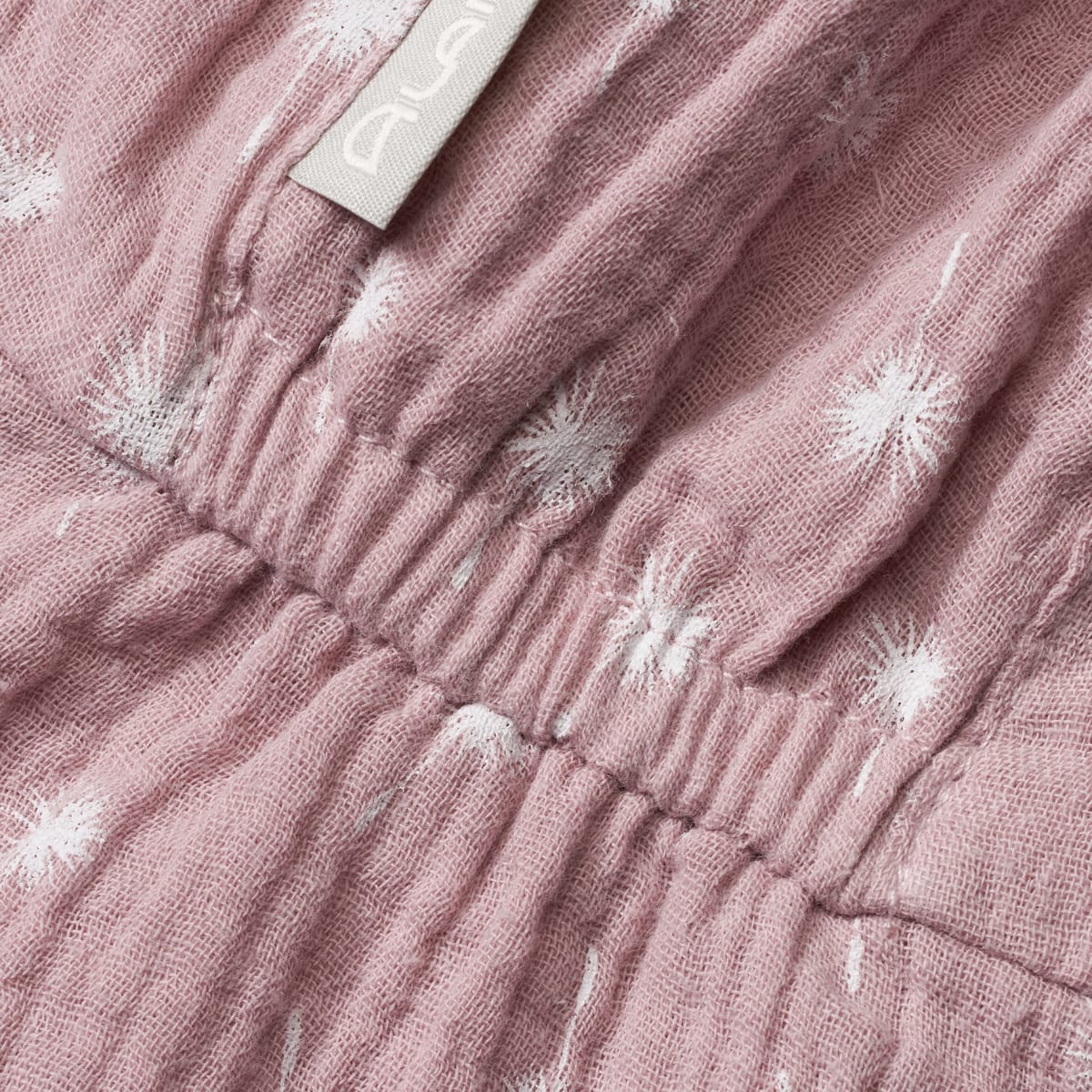 Schirmmütze aus Musselin mit Pusteblumen-Muster, rosa, Gr. 52/53, 1 St